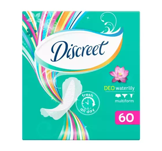 DISCREET DEO WATERLILY MULTIFORM ГИГИЕНИЧЕСКИЕ ПРОКЛАДКИ 60 ШТ