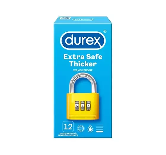 DUREX EXTRA SAFE THICKER ПРЕЗЕРВАТИВЫ 12 ШТУК 