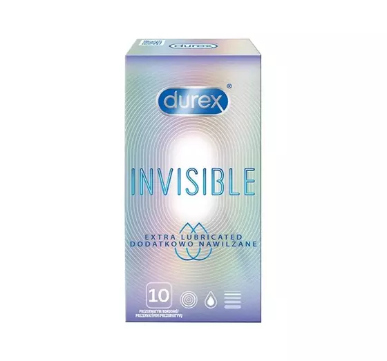 DUREX INVISIBLE EXTRA LUBRICATED ПРЕЗЕРВАТИВЫ 10 ШТ