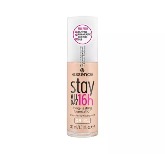 ESSENCE STAY ALL DAY 16H СТОЙКОЕ ТОНАЛЬНОЕ СРЕДСТВО 08 SOFT VANILLA 30МЛ