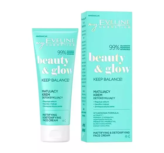 EVELINE BEAUTY&GLOW KEEP BALANCE МАТИРУЮЩЕ-ДЕТОКСИЦИРУЮЩИЙ КРЕМ ДЛЯ ЛИЦА 75МЛ