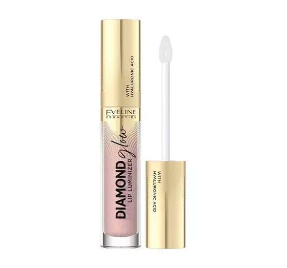 EVELINE DIAMOND GLOW LIP LUMINIZER БЛЕСК ДЛЯ ГУБ С ГИАЛУРОНОВОЙ КИСЛОТОЙ 02 STRAWBERRY MOUSE 4,5МЛ 