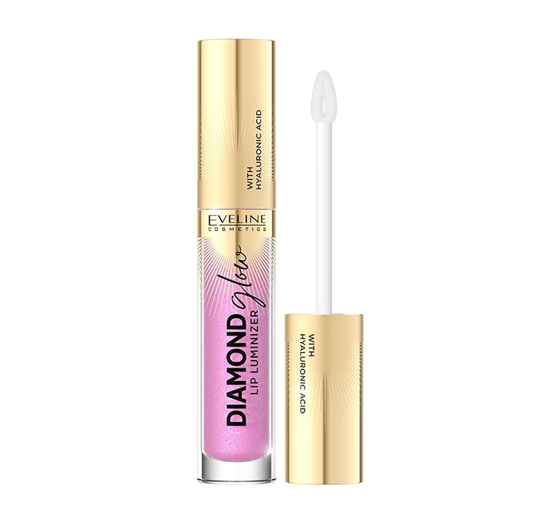 EVELINE DIAMOND GLOW LIP LUMINIZER БЛЕСК ДЛЯ ГУБ С ГИАЛУРОНОВОЙ КИСЛОТОЙ 10 ROSE VIOLET 4,5МЛ