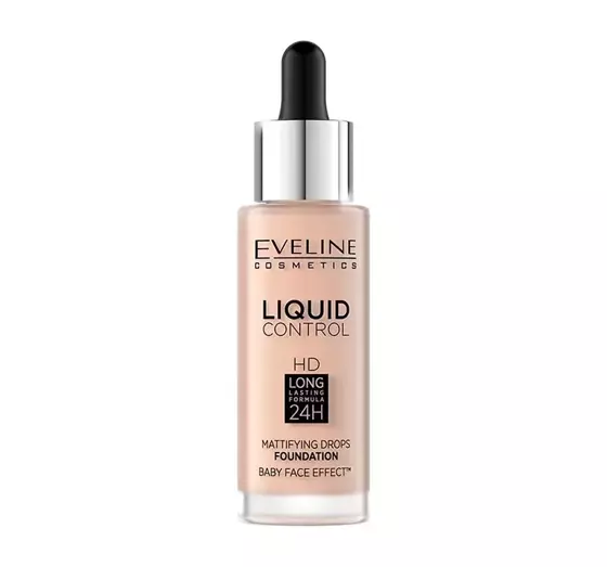 EVELINE LIQUID CONTROL HD ТОНАЛЬНОЕ СРЕДСТВО 002 SOFT PORCELAIN 32МЛ