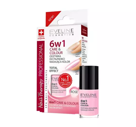 EVELINE NAIL THERAPY 6В1 CARE&COLOUR SALON EFFECT КОНДИЦИОНЕР ДЛЯ НОГТЕЙ С ЦВЕТОМ ROSE  5МЛ