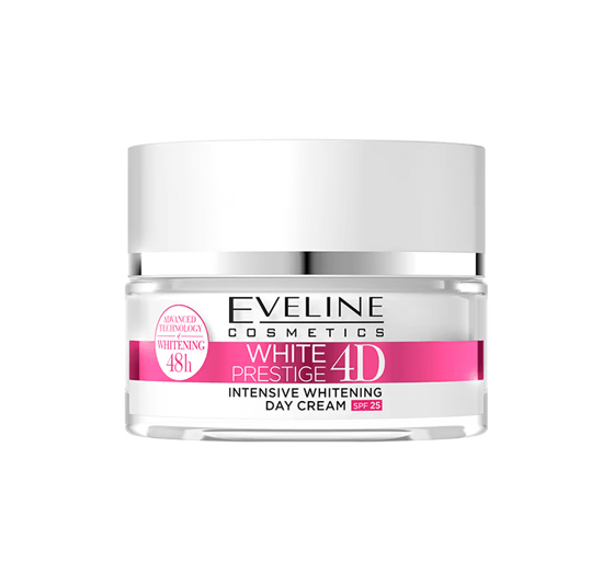 EVELINE WHITE PRESTIGE 4D ОСВЕТЛЯЮЩИЙ КРЕМ ДЛЯ ЛИЦА SPF25 50МЛ