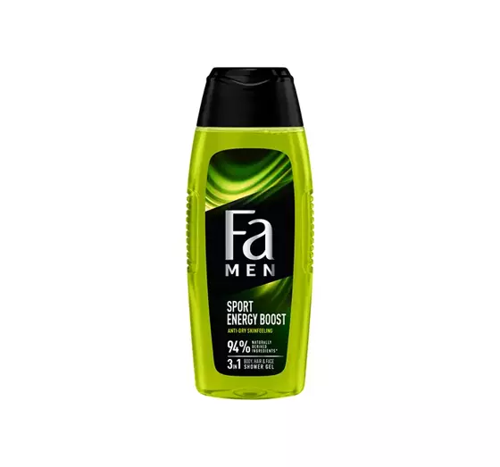 FA MEN SPORT ENERGY BOOST SHOWER GEL 3in1 FACE, BODY AND HAIR 250ML