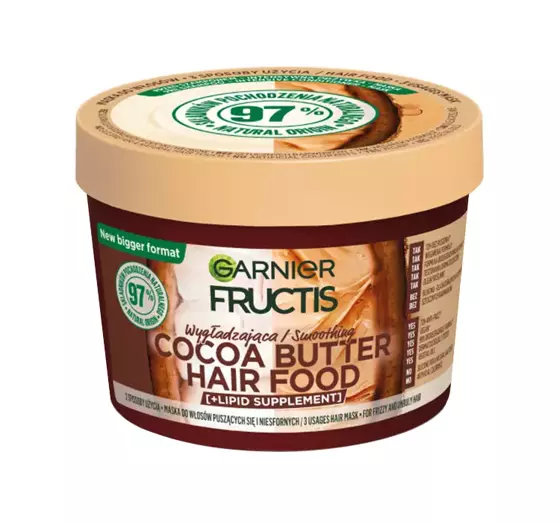 GARNIER FRUCTIS HAIR FOOD COCOA BUTTER СГЛАЖИВАЮЩАЯ МАСКА ДЛЯ ВОЛОС 400МЛ