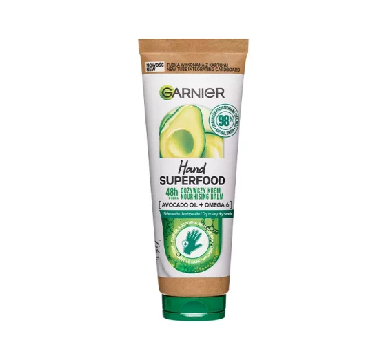 GARNIER HAND SUPERFOOD ПИТАТЕЛЬНЫЙ КРЕМ ДЛЯ РУК МАСЛО АВОКАДО 75МЛ