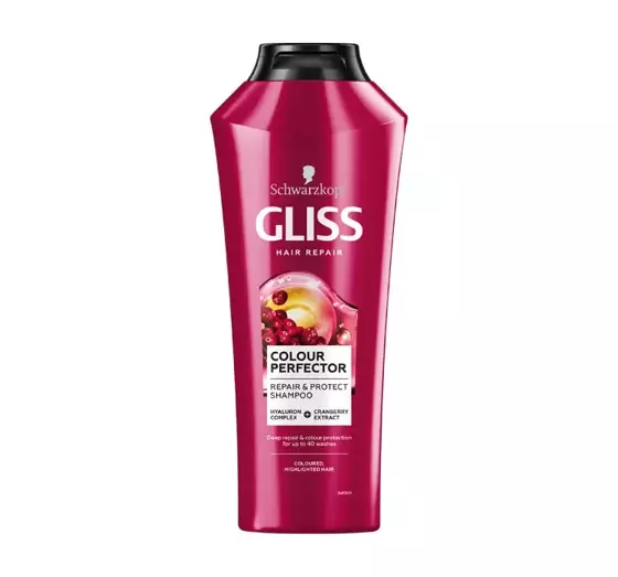 GLISS COLOUR PERFECTOR REPAIR & PROTECT SHAMPOO ШАМПУНЬ ДЛЯ ОКРАШЕННЫХ И ОСВЕТЛЕННЫХ ВОЛОС 400МЛ