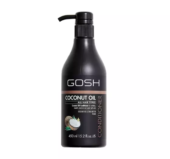 GOSH COCONUT OIL ВЕГАНСКИЙ КОНДИЦИОНЕР ДЛЯ ВОЛОС С СЕКУЩИМИСЯ КОНЧИКАМИ 450МЛ