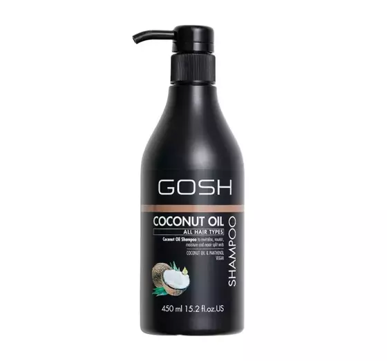 GOSH COCONUT OIL ВЕГАНСКИЙ ШАМПУНЬ ДЛЯ ВОЛОС С СЕКУЩИМИСЯ КОНЧИКАМИ 450МЛ