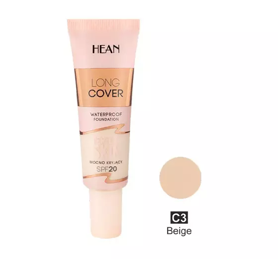 HEAN LONG COVER ВОДОСТОЙКОЕ КРОЮЩЕЕ ТОНАЛЬНОЕ СРЕДСТВО SPF20 C3 BEIGE 25МЛ