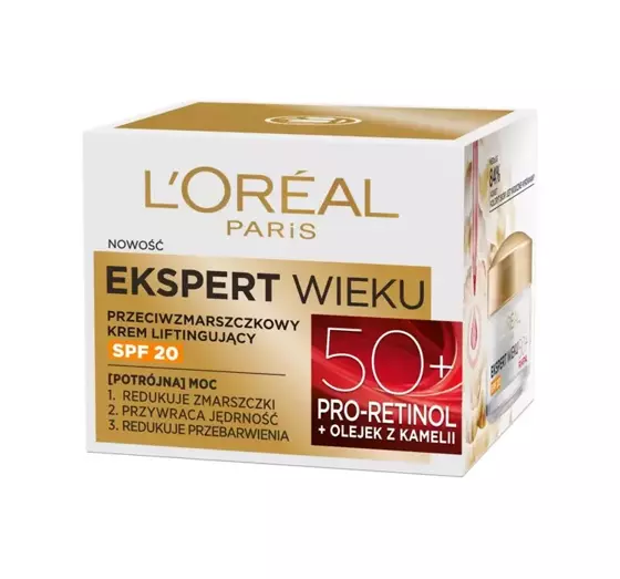 LOREAL AGE EXPERT ЛИФТИНГИРУЮЩИЙ КРЕМ ПРОТИВ МОРЩИН SPF20 50+ 50МЛ