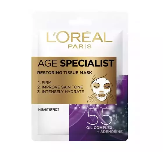 LOREAL AGE SPECIALIST ВОССТАНАВЛИВАЮЩАЯ ТКАНЕВАЯ МАСКА 55+