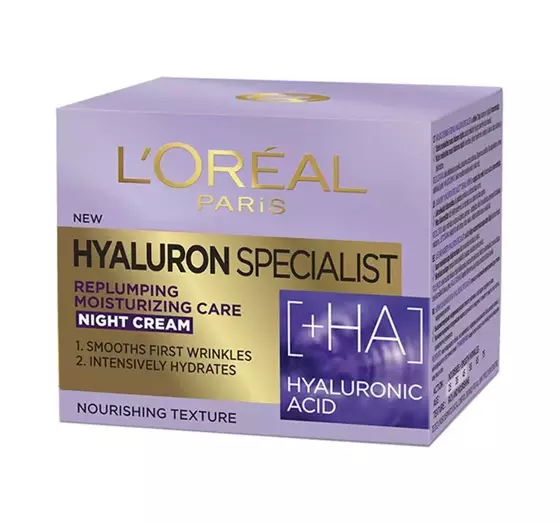 LOREAL HYALURON SPECIALIST КРЕМ ДЛЯ ЛИЦА ПРОТИВ МОРЩИН НА НОЧ 50МЛ