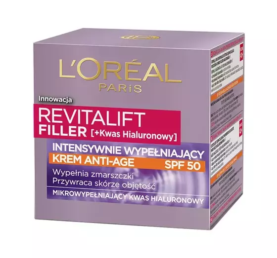 LOREAL REVITALIFT FILLER ИНТЕНСИВНО ЗАПОЛНЯЮЩИЙ КРЕМ ANTI-AGE SPF50 50МЛ