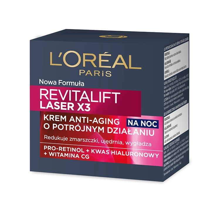 LOREAL REVITALIFT LASER X3 ANTI AGE КРЕМ 40+ НА НОЧЬ 50МЛ