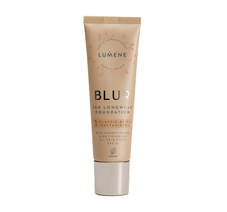 LUMENE BLUR FOUNDATION ТОНАЛЬНОЕ СРЕДСТВО ДЛЯ РАЗГЛАЖИВАНИЯ 1 CLASSIC BEIGE 30МЛ