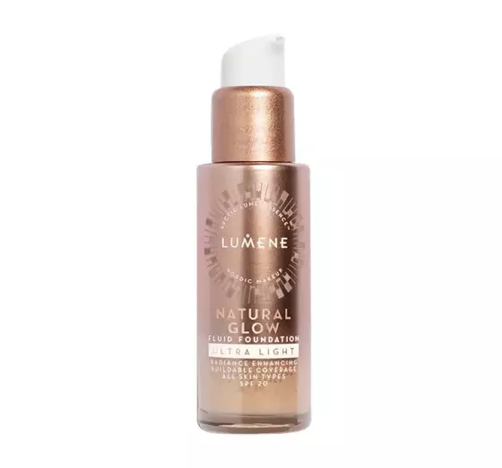 LUMENE NATURAL GLOW FLUID FOUNDATION ТОНАЛЬНОЕ СРЕДСТВО ДЛЯ ЛИЦА ULTRA LIGHT 30МЛ