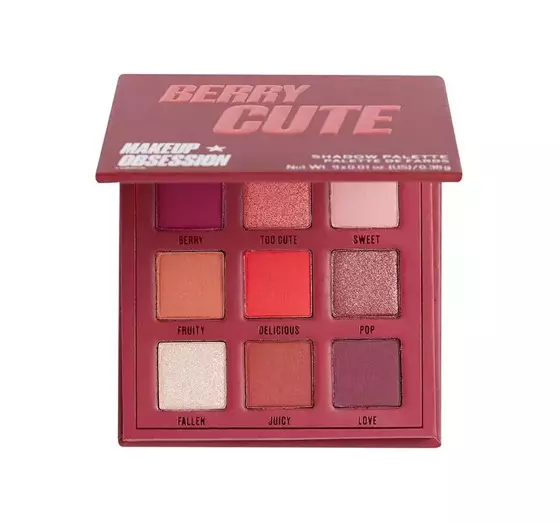 MAKEUP OBSESSION ПАЛЕТКА ТЕНЕЙ ДЛЯ ВЕК BERRY CUTE 9x0,38Г