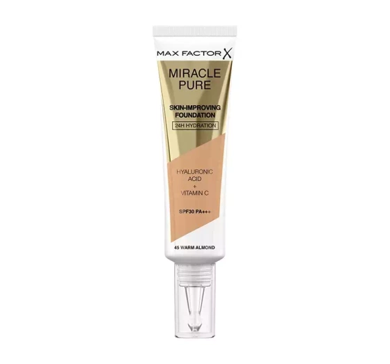 MAX FACTOR MIRACLE PURE ТОНАЛЬНОЕ СРЕДСТВО ДЛЯ УЛУЧШЕНИЯ СОСТОЯНИЯ КОЖИ 45 WARM ALMOND 30МЛ