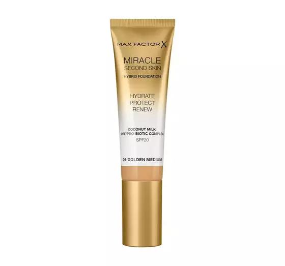 MAX FACTOR MIRACLE SECOND SKIN ТОНАЛЬНОЕ СРЕДСТВО 06 GOLDEN MEDIUM30МЛ