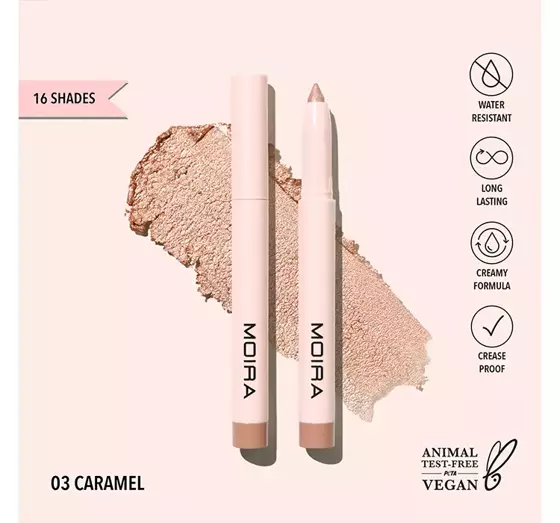 MOIRA AT GLANCE БЛЕСТЯЩИЕ ТЕНИ ДЛЯ ВЕК 03 CARAMEL 1,5Г