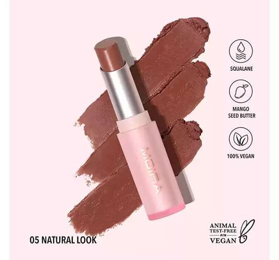 MOIRA SIGNATURE КРЕМОВАЯ ПОМАДА ДЛЯ ГУБ 05 NATURAL LOOK 3,2Г