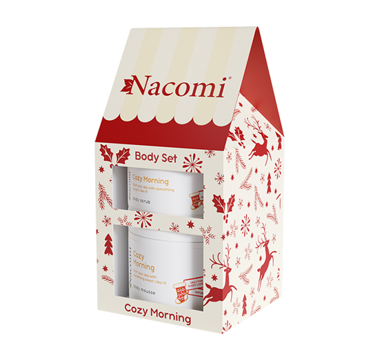 NACOMI COZY MORNING ПОДАРОЧНЫЙ НАБОР ПИЛИНГ ДЛЯ ТЕЛА + МУСС ДЛЯ ТЕЛА