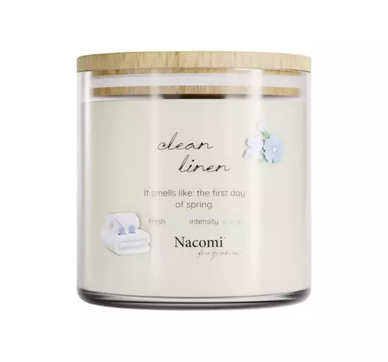 NACOMI FRAGRANCES АРОМАТИЧЕСКАЯ СОЕВАЯ СВЕЧА CLEAN LINEN 450Г