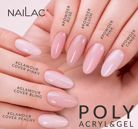 NAILAC POLY ACRYL & GEL АКРИЛ-ГЕЛЬ #GLAMOUR COVER BLING 30Г