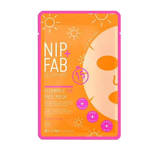 NIP+FAB VITAMIN C FIX ОСВЕТЛЯЮЩАЯ ТКАНЕВАЯ МАСКА ДЛЯ ЛИЦА 25МЛ