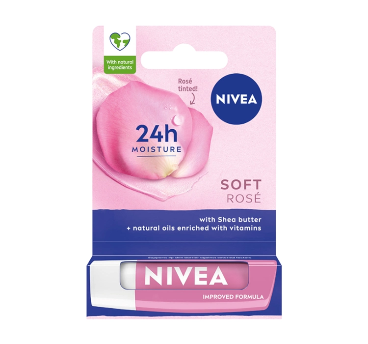 NIVEA ГУБНАЯ ПОМАДА ДЛЯ УХОДА SOFT ROSE 5,5МЛ