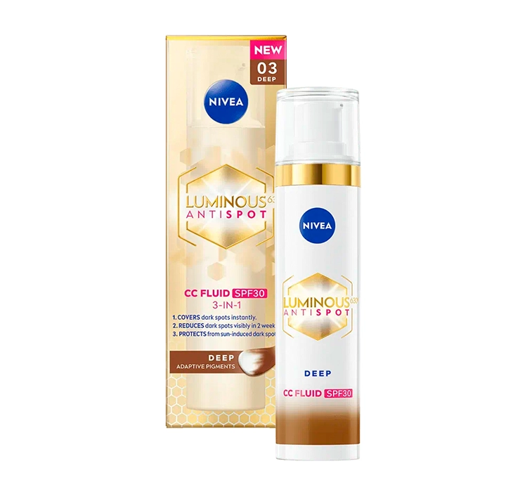 NIVEA LUMINOUS630 ANTISPOT КРЕМ CC ПРОТИВ ОБЕСЦВЕЧИВАНИЙ 03 DEEP 40МЛ