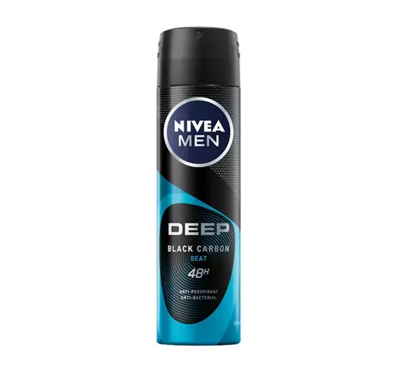 NIVEA MEN DEEP BLACK CARBON BEAT АНТИПЕРСПИРАНТ-СПРЕЙ 150МЛ