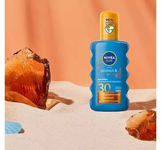 NIVEA SUN PROTECT & BRONZE СПРЕЙ ДЛЯ АКТИВАЦИИ ЗАГАРА SPF30 200МЛ