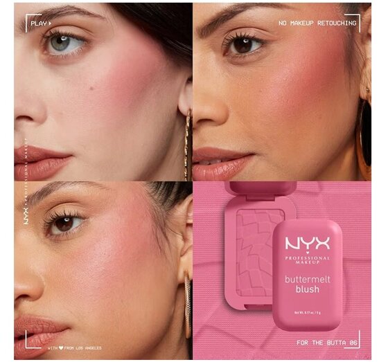 NYX PROFESSIONAL MAKEUP BUTTERMELT КОМПАКТНЫЕ РУМЯНА ДЛЯ ЩЕК 06 FOR THE BUTTA 5Г 