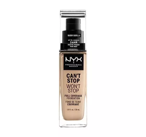 NYX PROFESSIONAL MAKEUP CAN'T STOP WON'T STOP КРОЮЩЕЕ ТОНАЛЬНОЕ СРЕДСТВО 06.3 WARM VANILLA 30МЛ