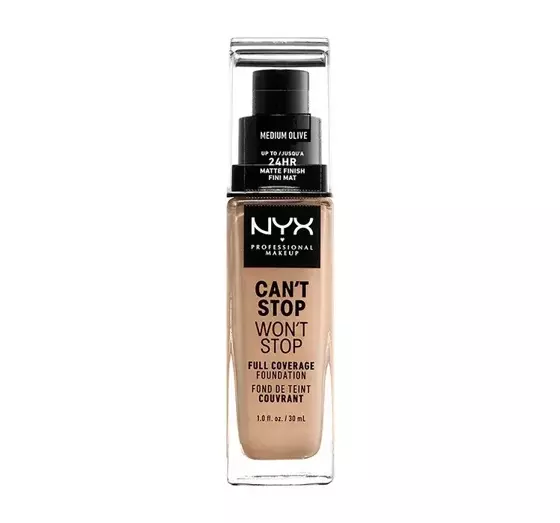 NYX PROFESSIONAL MAKEUP CAN'T STOP WON'T STOP ТОНАЛЬНОЕ СРЕДСТВО ПОЛНОЕ ПОКРЫТИЕ 09 MEDIUM OLIVE 30МЛ