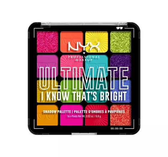 NYX PROFESSIONAL MAKEUP ULTIMATE ПАЛИТРА ТЕНЕЙ ДЛЯ ВЕК I KNOW THAT'S BRIGHT 12,8Г