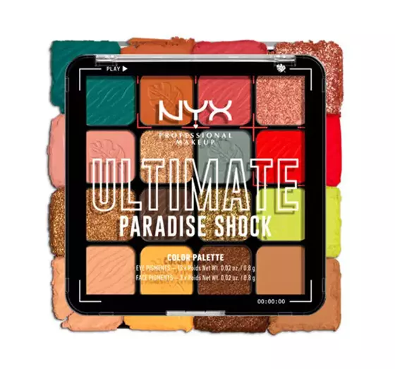 NYX PROFESSIONAL MAKEUP ULTIMATE ПАЛИТРА ТЕНЕЙ ДЛЯ ВЕК PARADISE SHOCK 12,8Г