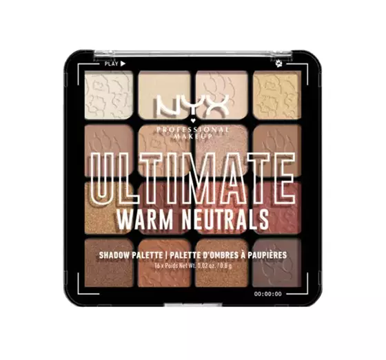 NYX PROFESSIONAL MAKEUP ULTIMATE ПАЛИТРА ТЕНЕЙ ДЛЯ ВЕК WARM NEUTRALS 12,8Г