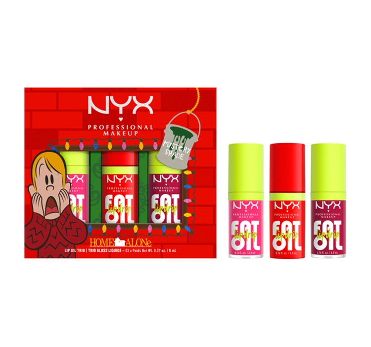 NYX Professional Makeup x Home Alone Fat Oil Lip Drip Trio набор блесков для губ 3 x 4,8мл