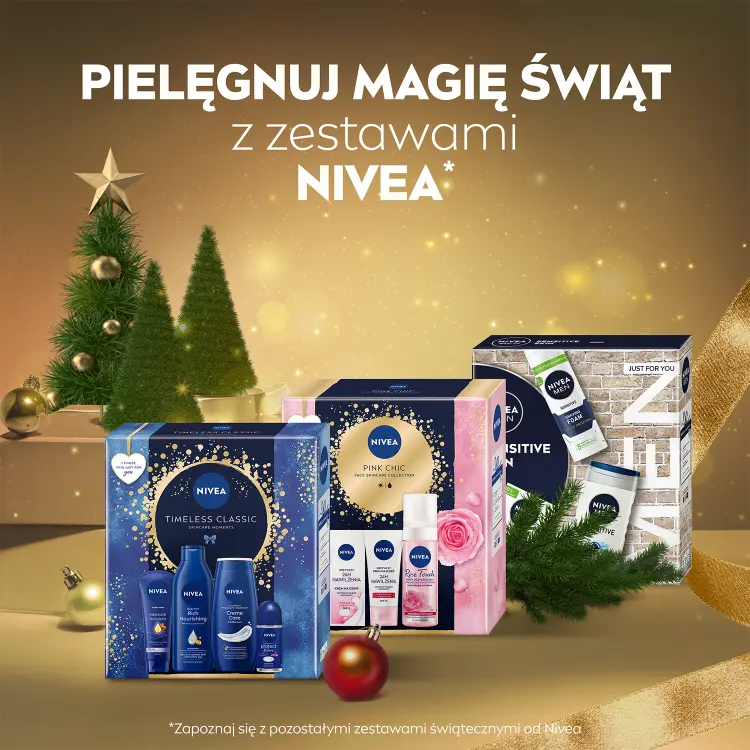 Nivea Moment Of Care набор косметики для ухода за телом: гель для душа + молочко для тела