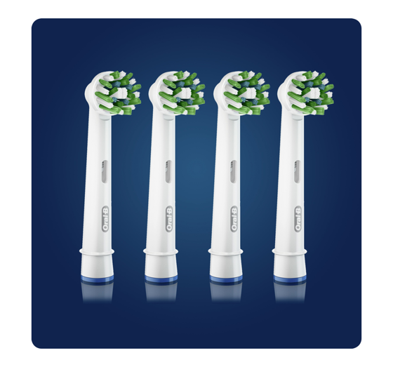 Oral-B Cross Action сменные насадки для электрической зубной щетки 4 штуки