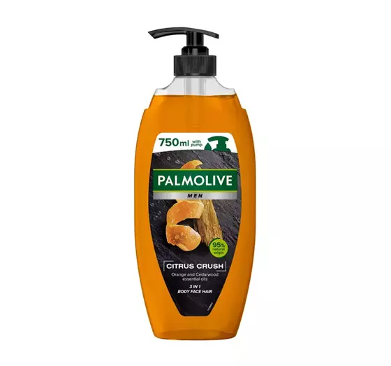 PALMOLIVE MEN CITRUS CRUSH ГЕЛЬ ДЛЯ ДУША 3В1 ДЛЯ ТЕЛА, ЛИЦА И ВОЛОС 750МЛ