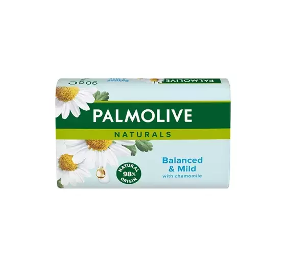 PALMOLIVE NATURALS BALANCED & MILD CHAMOMILE ТВЕРДОЕ МЫЛО ДЛЯ ЛИЦА, РУК И ТЕЛА 90Г