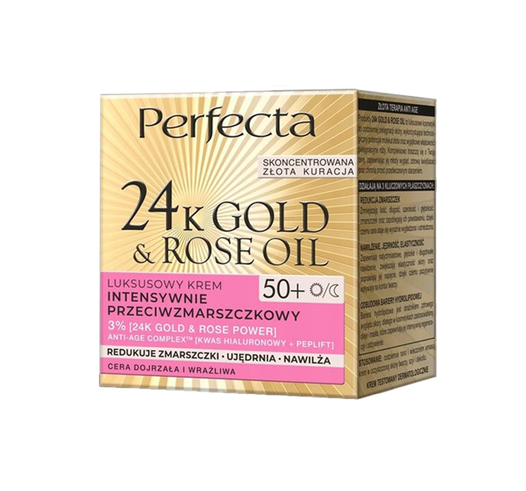 PERFECTA GOLD&ROSE КРЕМ ПРОТИВ МОРЩИН НА ДЕНЬ И НОЧ 50+ 50МЛ