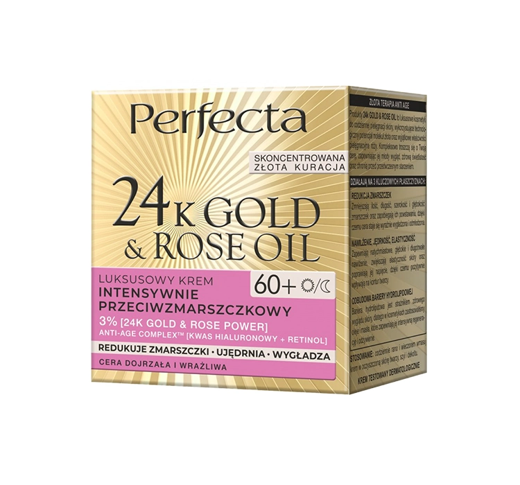 PERFECTA GOLD&ROSE КРЕМ ПРОТИВ МОРЩИН НА ДЕНЬ И НОЧ 60+ 50МЛ